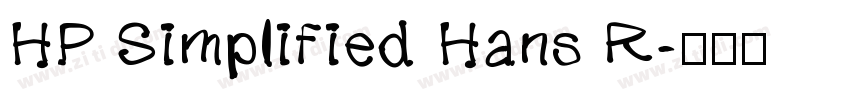 HP Simplified Hans R字体转换